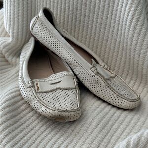 Prada White Perforated Leather vintage
